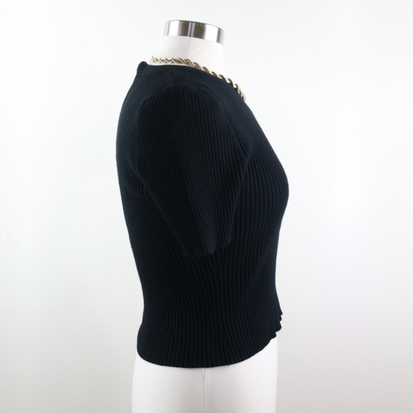 Hooked Up Black Stretch Crop Top - Picture 3 of 7